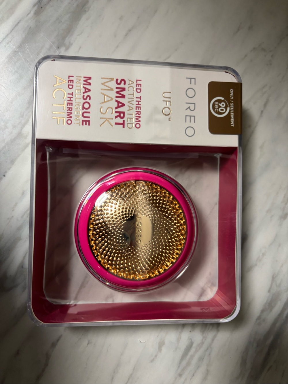 FOREO UFO LED Thermo Smart Mask Device in Pink and Gold
